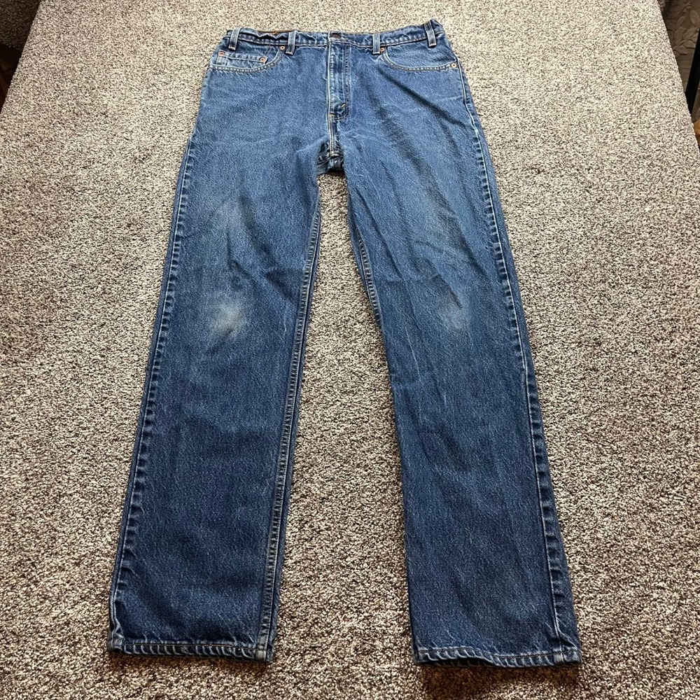 vintage Levis 505 mens 34X33 Regular Fit Straight Leg Jeans  Blue Denim USA